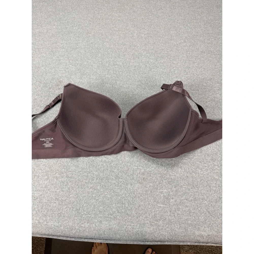 Nautica Intimates Womens 40DD Everyday T-Shirt Bra Mauve Underwire MSRP $58‎